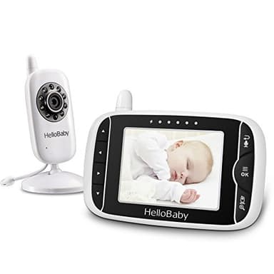HelloBaby HB32 Camara vigilancia Bebe Vigilabebés Monitor Inalámbrico de Vídeo con Cámara Digital, Vigilancia de la Temperatura de Visión Nocturnay 2 Way Talkback System Sólo Movimiento