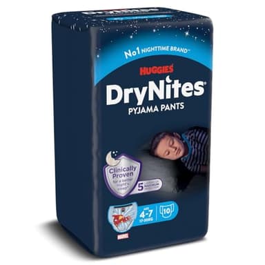 Huggies DryNites - Pyjama Pants - Pañales para niños (4 - 7 años), 17-30 kg,