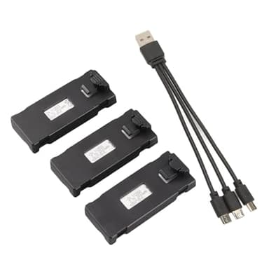 Kit de Batería de Litio para Avión RC de 3,7 V, Cargador Portátil de Gran Capacidad, Batería de Larga Duración, Sobrecarga, para E88 E88Pro LSE525 E525Pro, Juego de Cables de