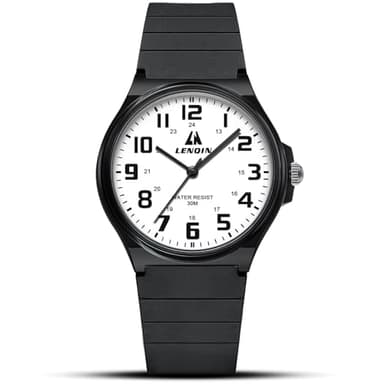 LN LENQIN Reloj Hombre AnalóGicos Relojes de Cuarzo Hombres 34m Moda A Prueba de Reloj para Hombre Agua Casual Hombres DiseñAdor Silicona Relojes