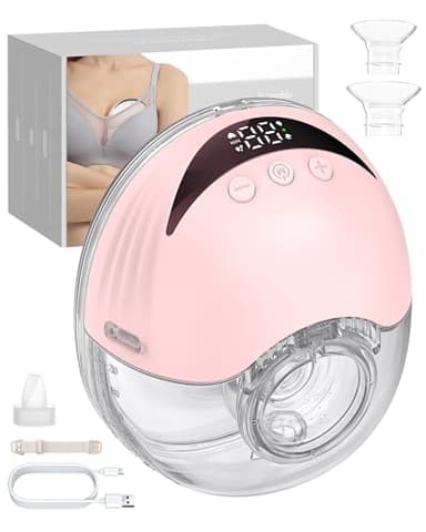 eSynic Sacaleches Eléctrico Manos Libres con 4 Modos y 12 Niveles Extractor de Leche Materna de 210ml Menos Ruido con Bridas de 24/21/19 mm a Prueba de Fugas Extractor de Leche Inalámbrico Sin BPA