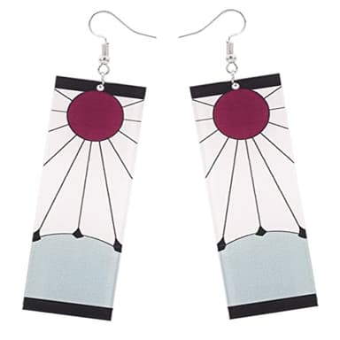 OEIOTEI Kamado Tanjirou - Pendientes para cosplay, accesorios de animación, pendientes periféricos de acrílico personalizados Kamado T, regalo para entusiastas del anime