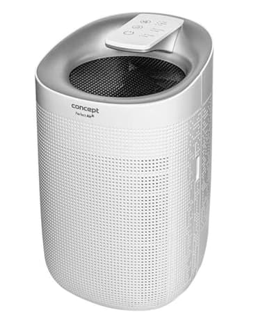 CONCEPT Hausgeräte OV1200 Perfect Air - Deshumidificador con purificador de aire, capacidad de deshumidificación 750 ml/día, adecuado para una superficie de limpieza de hasta 25 m2, 3 filtros, color