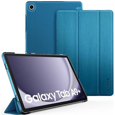 CACOE Funda para Samsung Galaxy Tab A9+ / A9 Plus de 11 Pulgadas 2023-SM-X210 / X216 / X218, Ultra Fina Translúcida Mate, Cubierta Trasera con Función de Despertar/Dormir automático (Azul