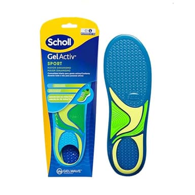 Dr. Scholl's Plantillas GelActiv Sport para Hombre - Para calzado deportivo, comodidad todo el día, absorción de impactos y elasticidad con la tecnología GelWave - Talla 40-46,5