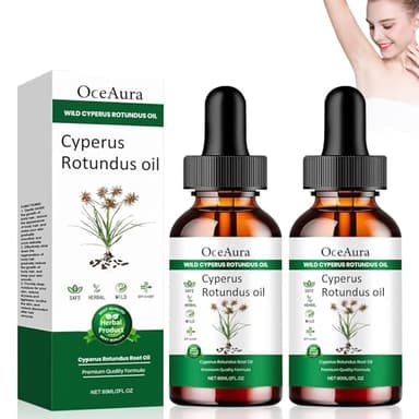 Cyperus Rotundus Oil, Aceite de Cyperus Rotundus para Depilación, Aceite 100% Puro Natural de Cyperus Rotundus, Inhibidor Vello, Reduce el Crecimiento del Vello Corpora, Cyperus Oil - 60ml * 2