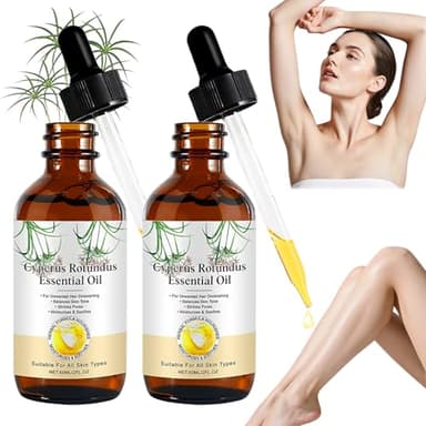 flintronic Aceite de Cyperus Rotundus para La Depilación, 2PCS Aceite Natural de Cyperus Rotundus, Cyperus Rotundus Oil, Hidratante y Nutritivo, Reduce El Crecimiento del Vello Corporal