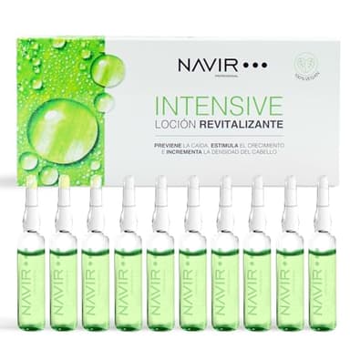 NAVIR Profesional | Ampollas Anticaida del cabello | Tratamiento con Placenta Vegetal | Mujer y Hombre (Ampollas 10 x 10 ml)