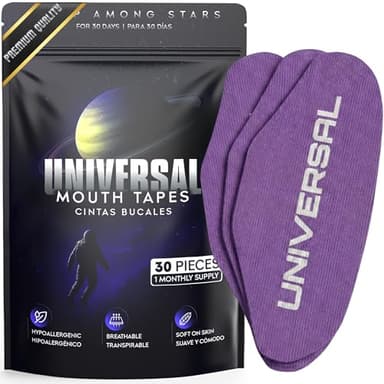 UNIVERSAL Tiras Bucales para Dormir Antirronquidos | Cinta Bucal Anatómica con Adhesivo Hipoalergénico para Pieles Sensibles | Mejora la Respiración y el Descanso | Mouth Tape for Sleeping | Tapabocas
