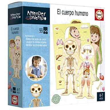 Educa - Yo aprendo el Cuerpo Humano | Aprender es Divertido | Juguete Educativo niños 4 5 años | Aprenderán Las Distintas Partes del Cuerpo con una Silueta de niño o niña (18701)
