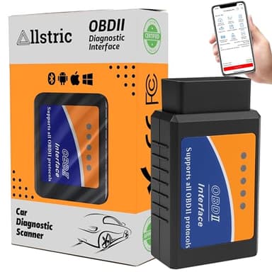 Allstric® OBD2 Bluetooth para iOS, Android y Windows. OBD2 Diagnosis Coche Multimarca. Maquina Diagnosis Coche de Fallos y Errores de Motor. Escaner para Coches desde 1996 con toma OBD 2. Scanner OBD2
