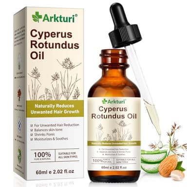 Aceite Cyperus Rotundus Oil, Aceite Depilatorio de Cyperus Rotundus 60ml, Oil Natural para Reducir el Crecimiento del Vello, Eliminación de Vello Corporal, Suaviza la Piel, Inhibidor de Crecimiento