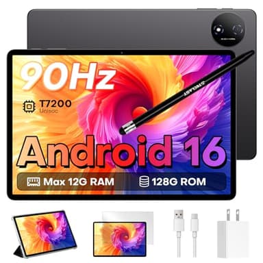 TECLAST Tablet 11 Pulgadas Android 16, Pantalla 90Hz, Octa-Core 2.0 GHz, Gemini AI, Widevine L1,12GB RAM+ 128GB ROM, 7000 mAh, 13MP + 5MP, Facial ID, 5G WiFi + BT 5.0, Tablet con Lápiz y Funda