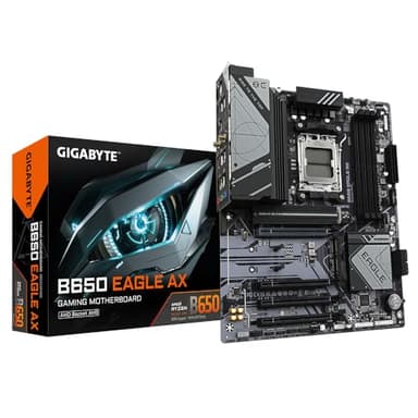 GIGABYTE B650 Eagle AX Placa Base - AMD Ryzen Serie 9000, VRM de 12+2+2 Fases, hasta 7600 MHz DDR5 (OC), 1xPCIe 5.0 + 2xPCIe 4.0 M.2, LAN GbE, WiFi 6E, USB 3.2 Gen 2