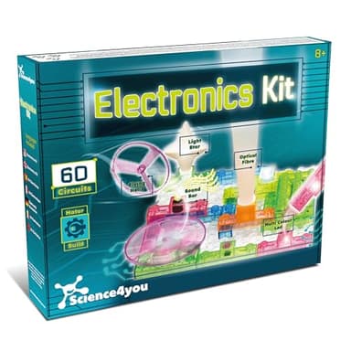 Science4you Kit de Electrónica para Niños – Juego de Circuitos, Kit Robótico, 60 Experimentos con Motor incluido, Juguete STEM, Juguetes Electrónicos y Educativos para Niños y Niñas de 8 9 10 11+ Años