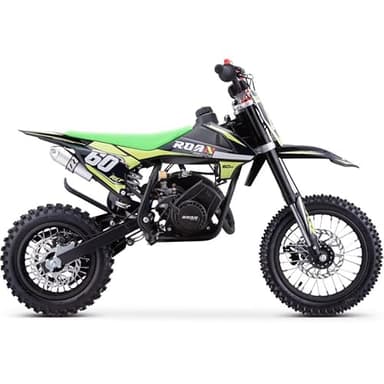 MINICROSS Gasolina niños 60cc (Gasolina Mezcla) RXT 12"/10", Verde, 7-12 años Aprox