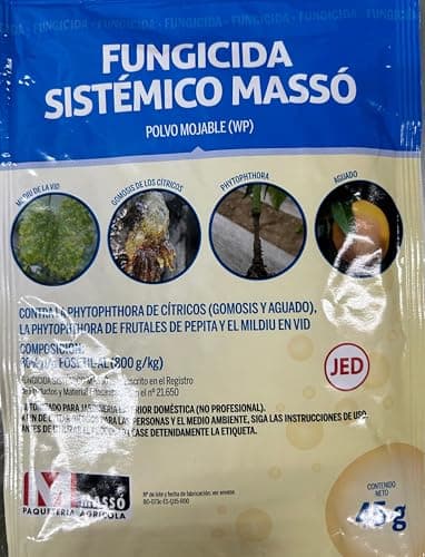 Fungicida sistémico Puntal contra la phytophthora de cítricos y el mildiu de pepino, calabacín y vid.Polvo mojable. Sobre 45g.