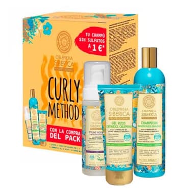 SET CURLY OBLEPIKHA: CHAMPÚ SIN SULFATOS 400 ML + GEL DE RIZOS 200 ML + ESPUMA MOLDEADORA 170 ML
