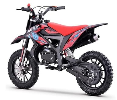 Minimoto Cross para niño, de Gasolina 49cc 709 con 4.5 Caballos, roja, para niños de 5 a 10 años